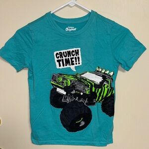 OshKosh B'gosh Teal 'Crunch Time' Monster Truck Tee